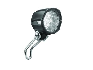 B&M Dynamo-LED-Scheinwerfer Lumotec Dopp N plus inkl. Halter und Ladekabel | schwarz | An-/Ausschalter: Ja