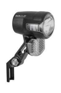 AXA E-Bike LED Scheinwerfer Compactline 20 inkl. Anschlusskabel (10cm) | schwarz | An-/Ausschalter: Nein | SB-Verpackung